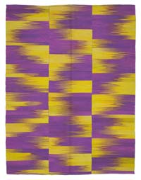 Mor, Sarı Yeni Anadolu Kilimi - 212 cm x 278 cm