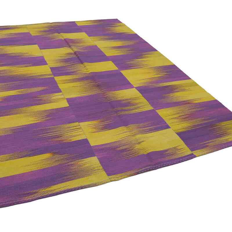 Mor, Sarı Yeni Anadolu Kilimi - 212 cm x 278 cm - K0037010