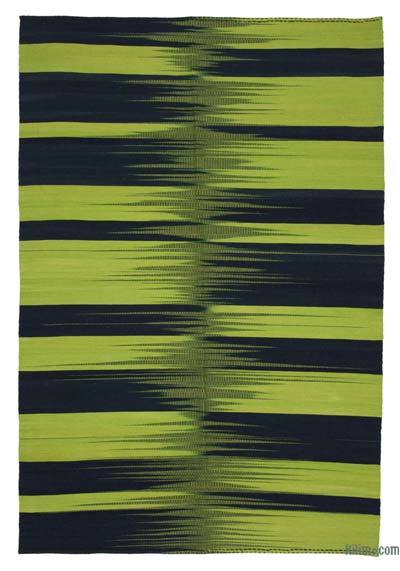 Yeşil, Siyah Yeni Anadolu Kilimi - 180 cm x 264 cm