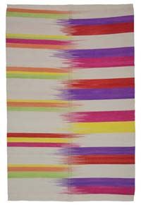Multicolor Neo Caspian Kilim Rug - 5' 11" x 9' 2" (71" x 110")