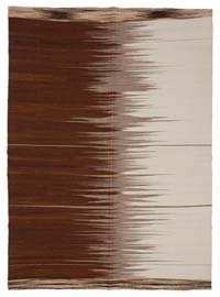 Marrón, Beige Alfombra Neo Caspian Kilim - 181 cm x 250 cm