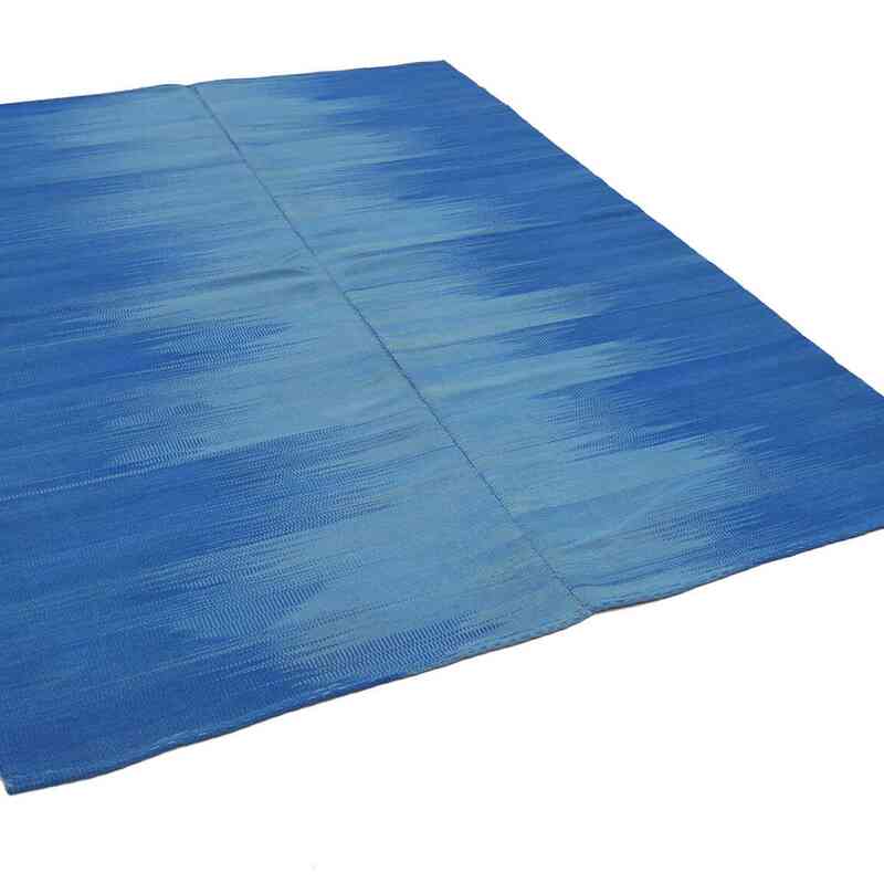 Azul Oscuro Alfombra Neo Caspian Kilim - 206 cm x 283 cm - K0037041