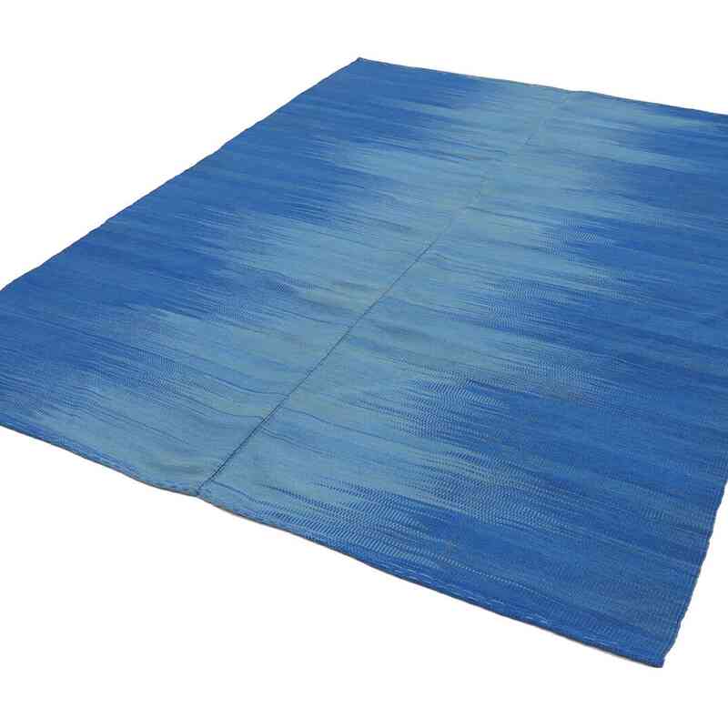 Azul Oscuro Alfombra Neo Caspian Kilim - 207 cm x 263 cm - K0037042