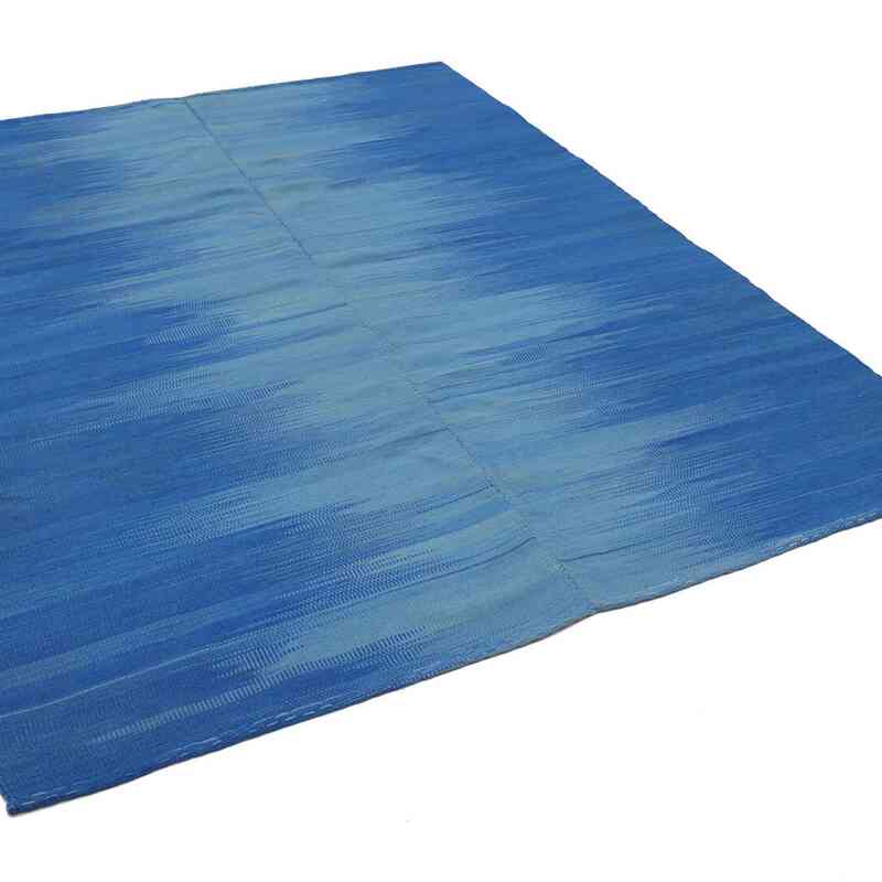 Azul Oscuro Alfombra Neo Caspian Kilim - 207 cm x 263 cm - K0037042