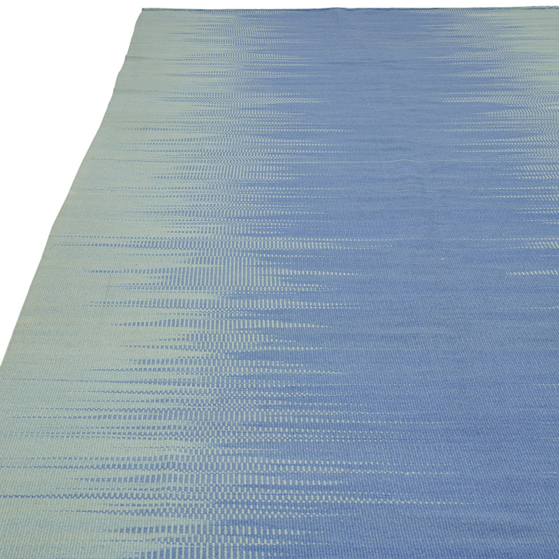 Azul Oscuro Alfombra Neo Caspian Kilim - 365 cm x 483 cm - K0037055