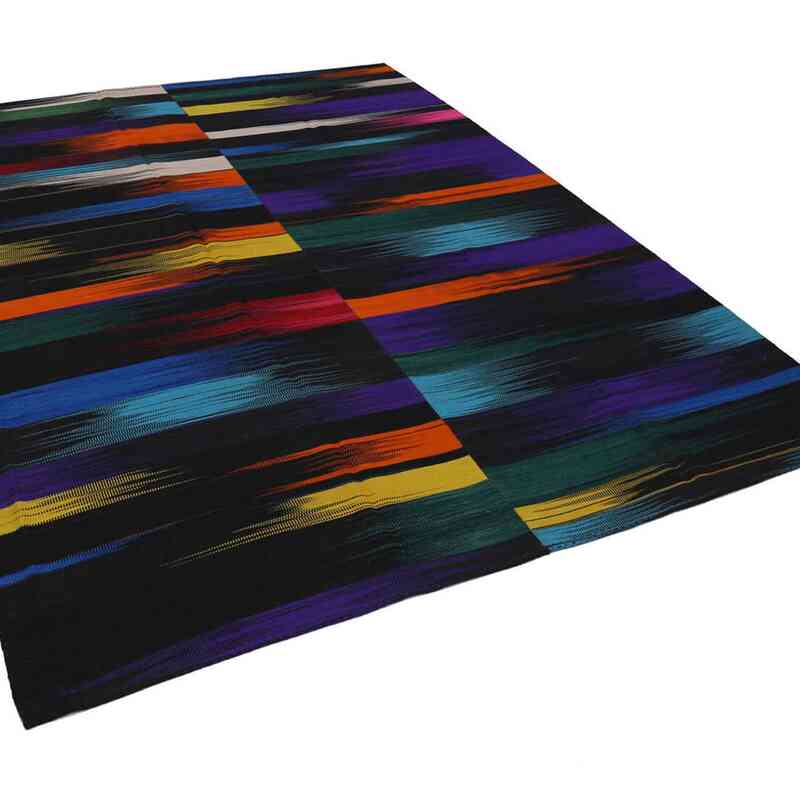 Siyah, Çok Renkli Yeni Anadolu Kilimi - 294 cm x 390 cm - K0037061