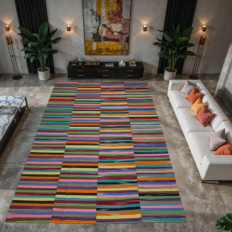 Multicolor Neo Caspian Kilim Rug - 9'  x 14' 2" (108" x 170") - K0037064