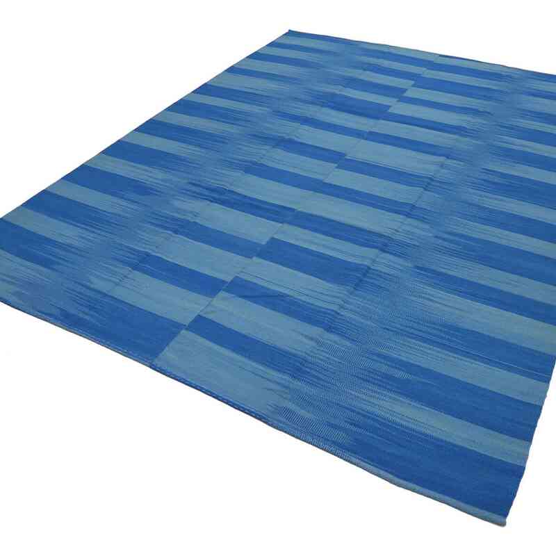 Azul Oscuro Alfombra Neo Caspian Kilim - 301 cm x 391 cm - K0037070