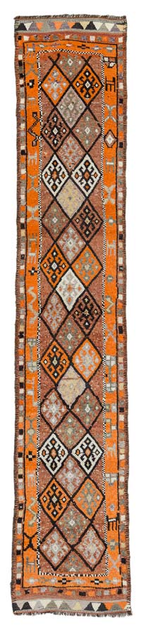 Multicolor Alfombra Vintage de pasillo - 79 cm x 401 cm