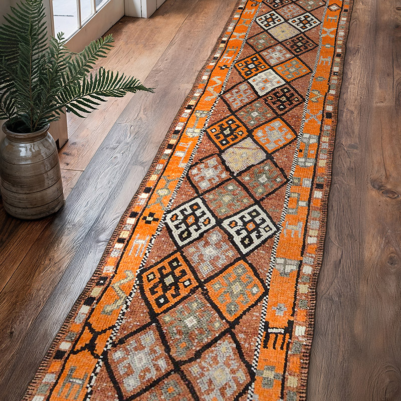 Multicolor Alfombra Vintage de pasillo - 79 cm x 401 cm - K0037122