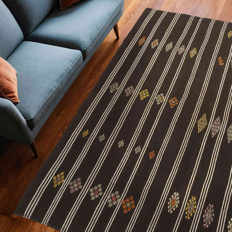 Alfombra Vintage Anatolian Kilim - 186 cm x 266 cm - K0037135