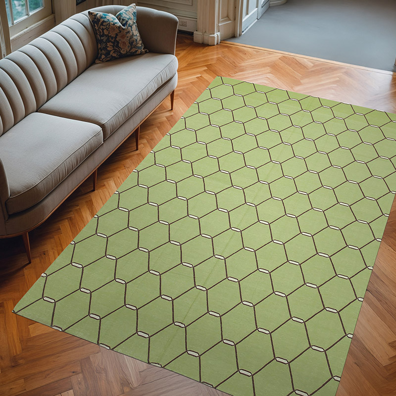New Dhurrie Rug - 6' 1" x 9' 3" (73" x 111") - K0037280