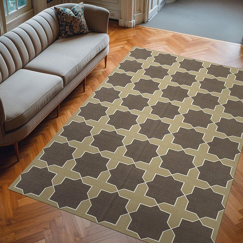 New Dhurrie Rug - 6' 3" x 9' 1" (75" x 109") - K0037290