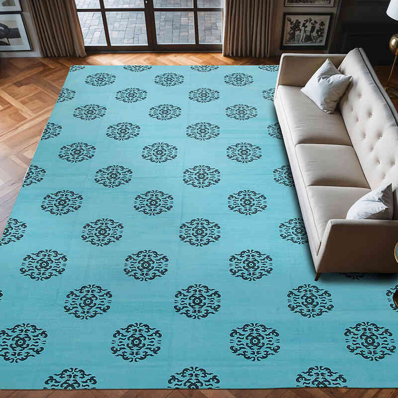 Nueva alfombra Dhurrie - 312 cm x 413 cm - K0037352