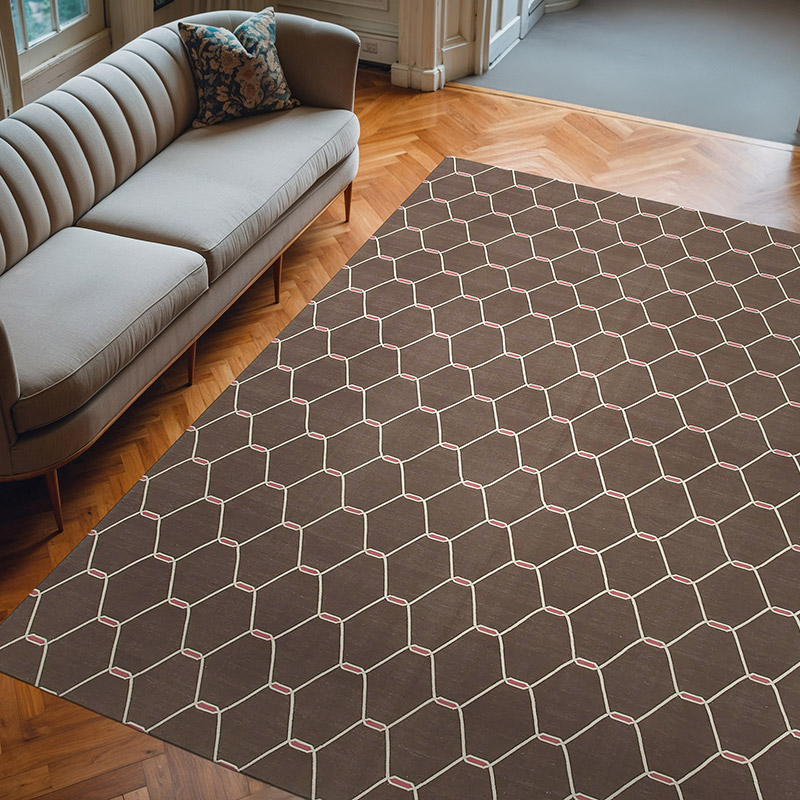 New Dhurrie Rug - 8' 1" x 9' 9" (97" x 117") - K0037359