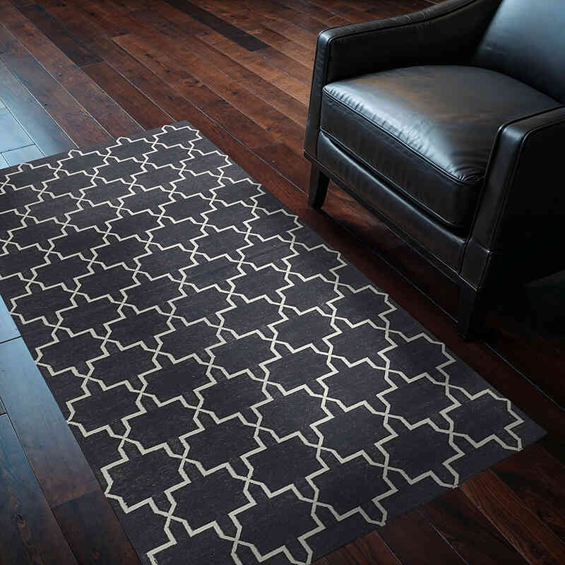 New Dhurrie Rug - 3' 6" x 5' 7" (42" x 67") - K0037445
