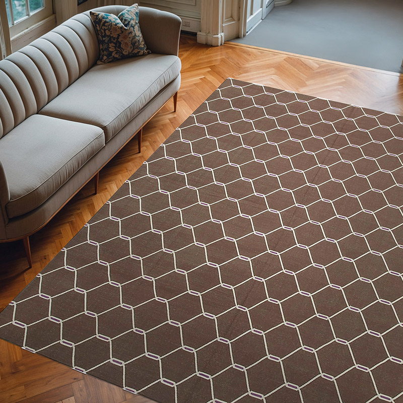 New Dhurrie Rug - 8' 2" x 9' 9" (98" x 117") - K0037470