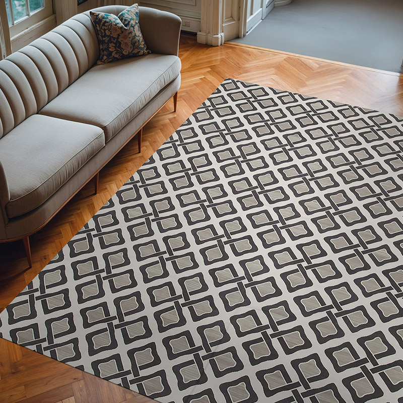 New Dhurrie Rug - 8' 1" x 9' 9" (97" x 117") - K0037504