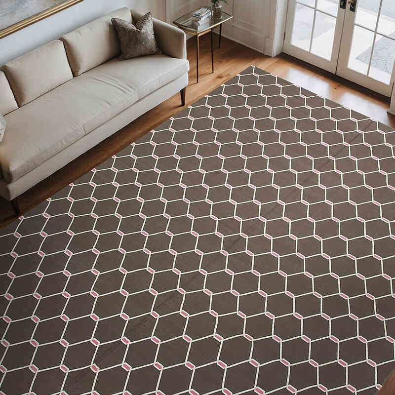 Nueva alfombra Dhurrie - 277 cm x 357 cm - K0037538