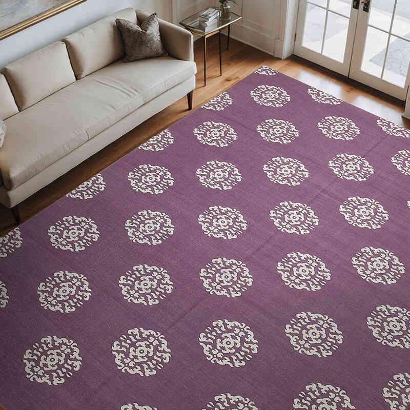 New Dhurrie Rug - 9' 3" x 11' 7" (111" x 139") - K0037545