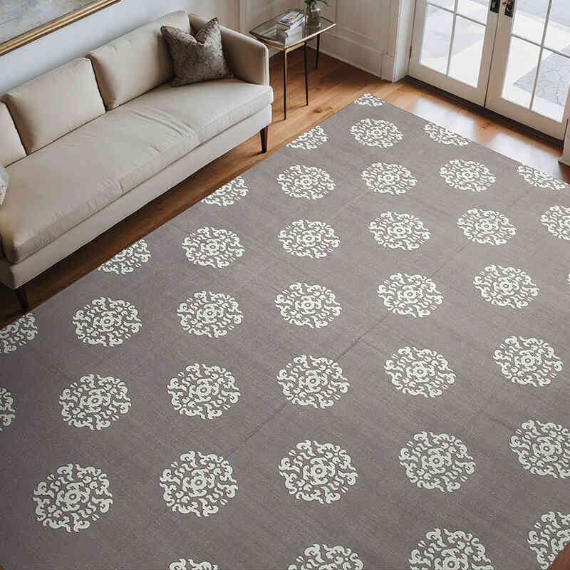 New Dhurrie Rug - 9' 1" x 11' 8" (109" x 140") - K0037556