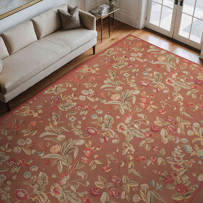 Aubusson Rug - 9' 1" x 11' 9" (109" x 141") - K0037613