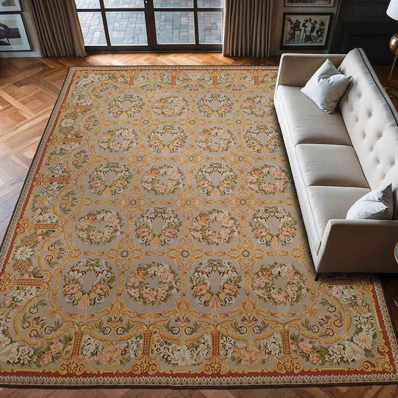 Aubusson Rug - 8' 9" x 12' 2" (105" x 146") - K0037628