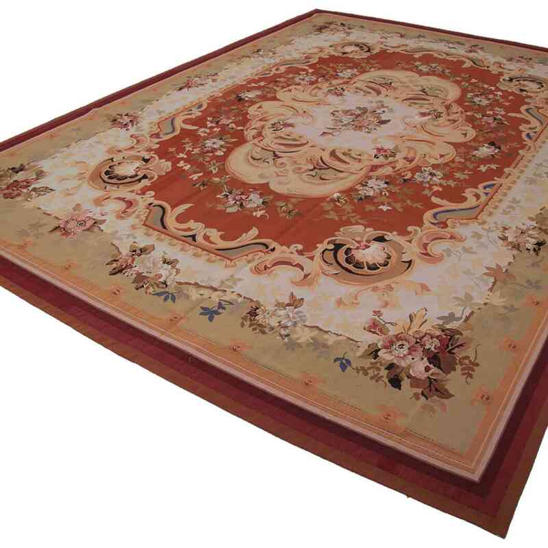 Aubusson Rug - 10' 1" x 14'  (121" x 168") - K0037653