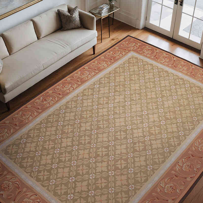 Aubusson Rug - 8' 9" x 11' 8" (105" x 140") - K0037681