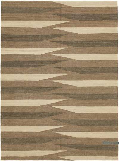 Kahverengi, Bej Modern Yeni Kilim - 176 cm x 235 cm