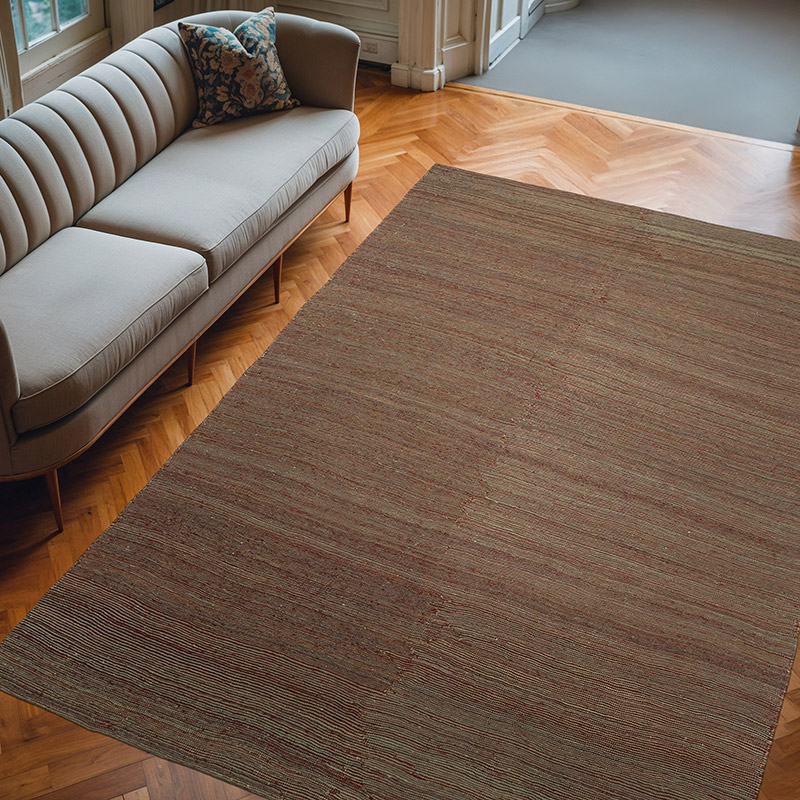 Marrón Nueva Alfombra Contemporánea Kilim - 210 cm x 288 cm - K0037717