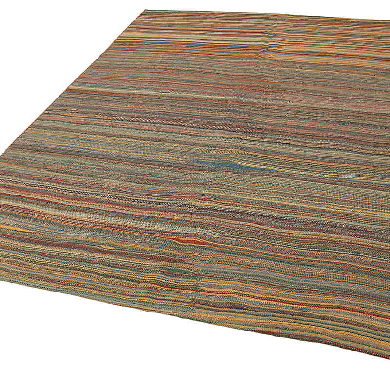 New Contemporary Kilim Rug - Z Collection - 6' 8" x 8' 11" (80" x 107") - K0037721