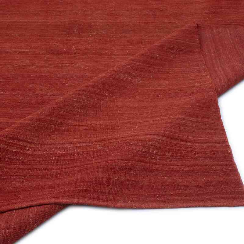 Rojo Nueva Alfombra Contemporánea Kilim - 227 cm x 282 cm - K0037731