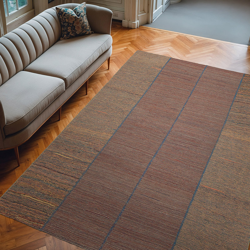 Multicolor New Contemporary Kilim Rug - Z Collection - 7' 3" x 9' 7" (87" x 115") - K0037733