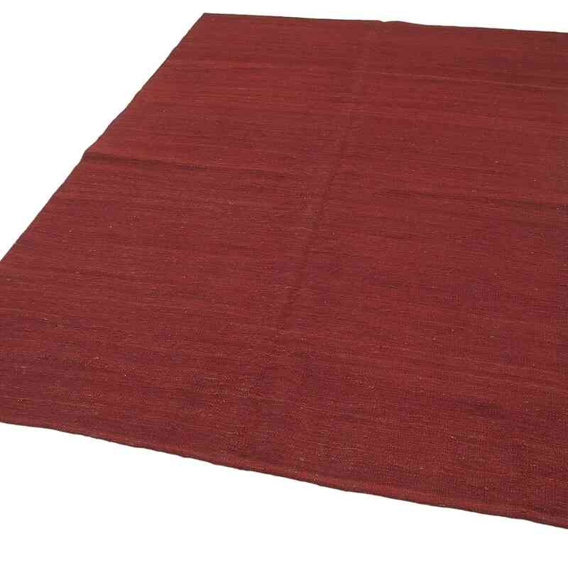 Red New Contemporary Kilim Rug - Z Collection - 6' 2" x 8' 11" (74 in. x 107 in.) - K0037736