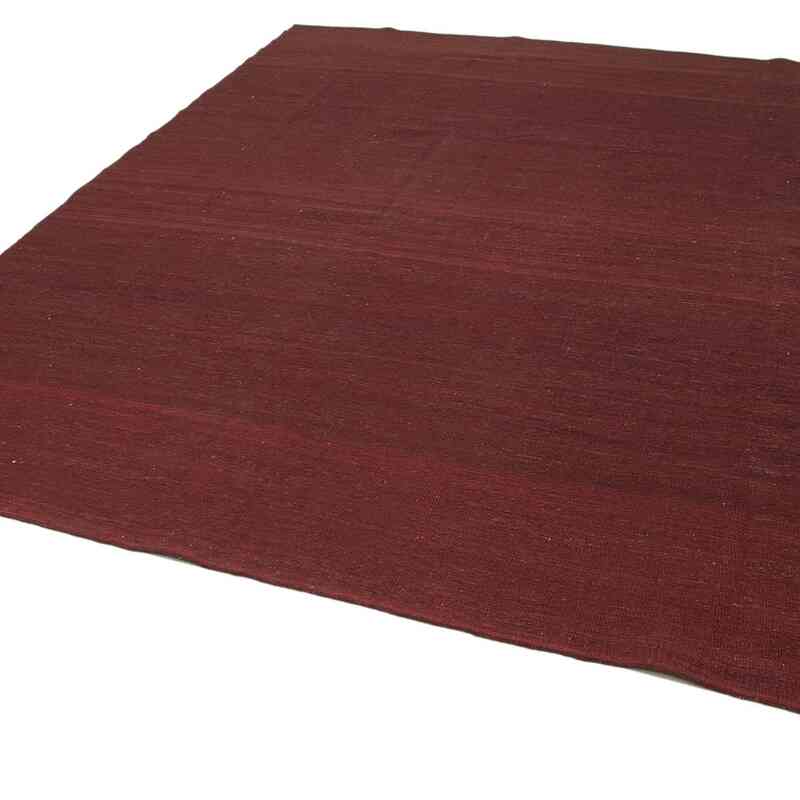 Red New Contemporary Kilim Rug - Z Collection - 9' 3" x 10' 8" (111" x 128") - K0037739
