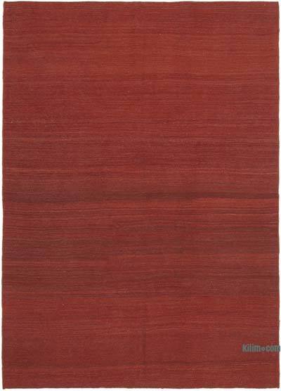 Rojo Nueva Alfombra Contemporánea Kilim - 213 cm x 297 cm