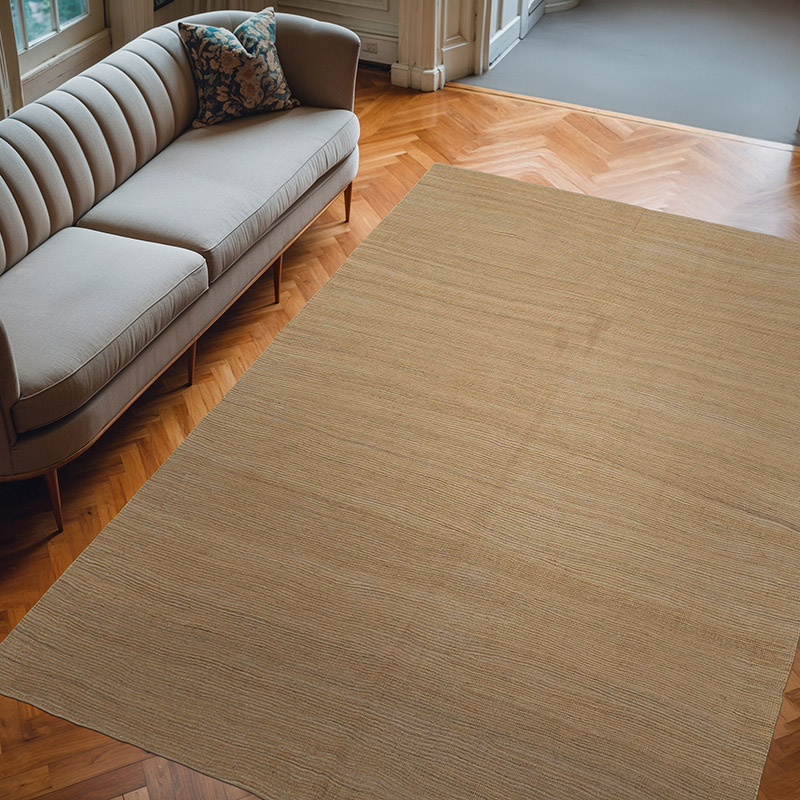 Brown New Contemporary Kilim Rug - Z Collection - 6' 4" x 8' 11" (76" x 107") - K0037747