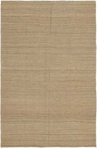 Brown New Contemporary Kilim Rug - Z Collection - 6' 5" x 9' 8" (77" x 116")
