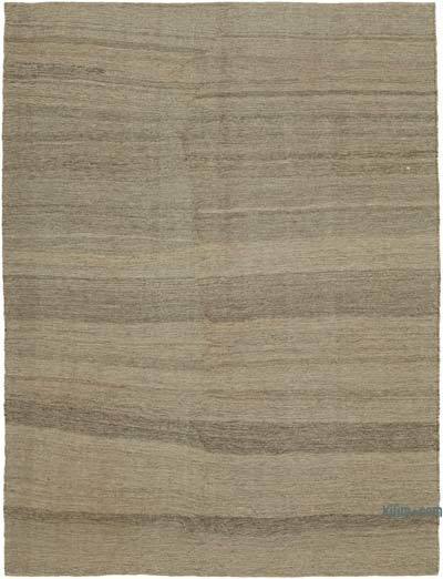 Brown New Contemporary Kilim Rug - Z Collection - 6' 11" x 9' 1" (83 in. x 109 in.)