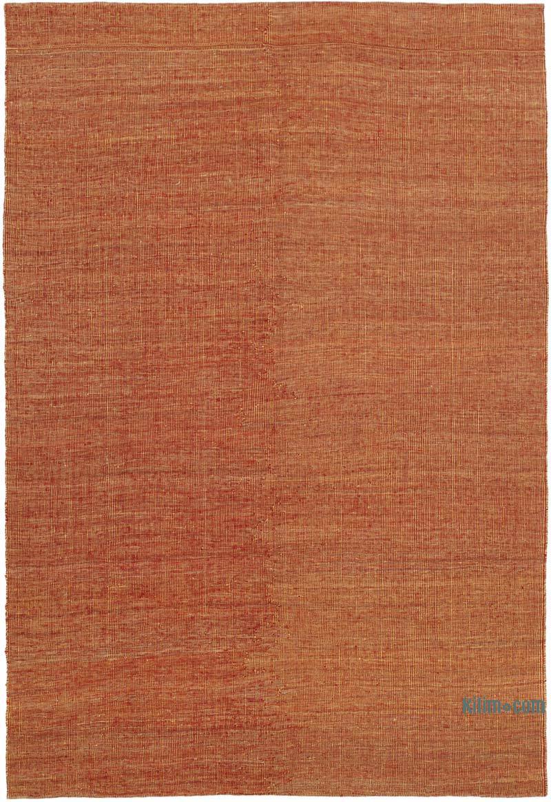 Red New Contemporary Kilim Rug - Z Collection - 5' 6" x 8' 1" (66 in. x 97 in.) - K0037773