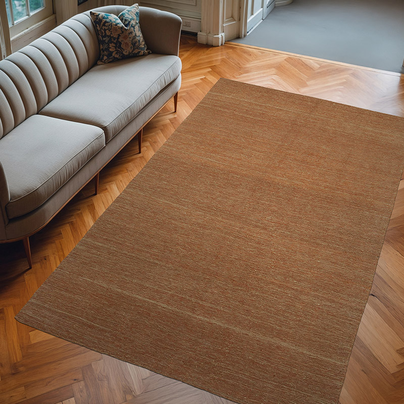 Brown New Contemporary Kilim Rug - Z Collection - 6' 2" x 9' 9" (74" x 117") - K0037776