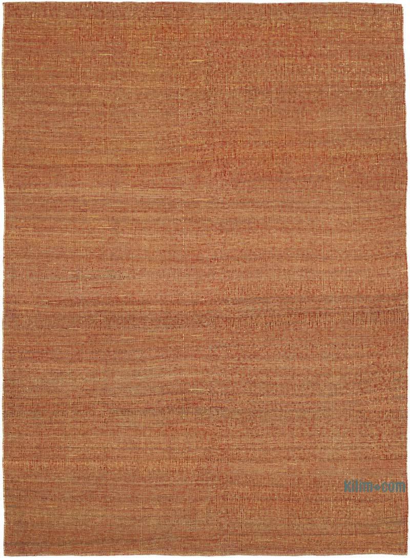 Red, Yellow New Contemporary Kilim Rug - Z Collection - 6' 4" x 9'  (76 in. x 108 in.) - K0037780