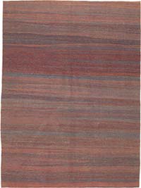 Red, Blue New Contemporary Kilim Rug - Z Collection - 7'  x 9' 7" (84" x 115")