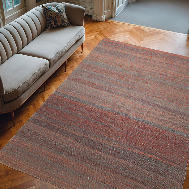 Kırmızı, Lacivert Modern Yeni Kilim - 214 cm x 291 cm - K0037784