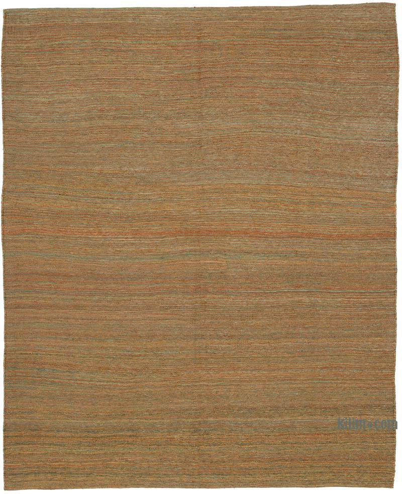 Red, Green New Contemporary Kilim Rug - Z Collection - 5' 11" x 7' 3" (71 in. x 87 in.) - K0037790