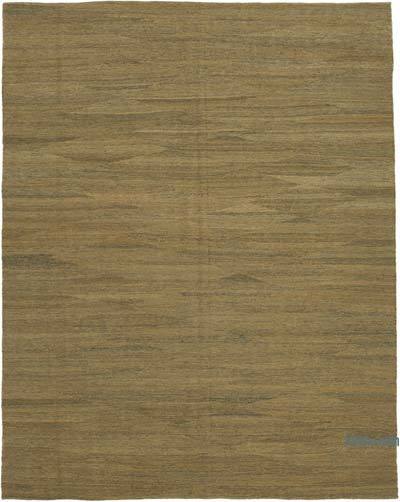 Green New Contemporary Kilim Rug - Z Collection - 8' 3" x 10' 6" (99 in. x 126 in.)