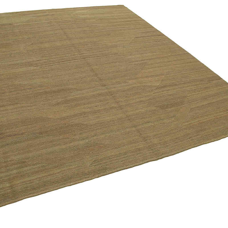 Marrón Nueva Alfombra Contemporánea Kilim - 244 cm x 296 cm - K0037812