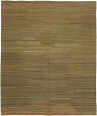 Green New Contemporary Kilim Rug - Z Collection - 8' 2" x 9' 8" (98" x 116")