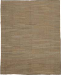 Brown New Contemporary Kilim Rug - Z Collection - 7' 11" x 9' 6" (95" x 114")